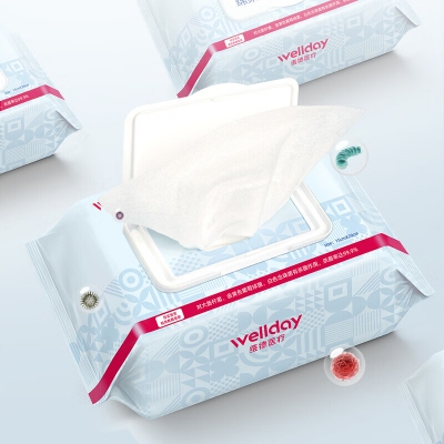 維德（WELLDAY）75%酒精濕巾濕紙巾一次性家用兒童開(kāi)學(xué)辦公便攜隨身裝消毒濕巾 80抽*3包+50片獨(dú)立裝